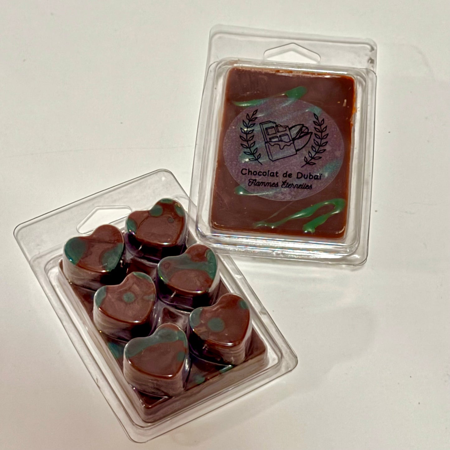 Heart Wax Melt - Dubaï Chocolate 🍫